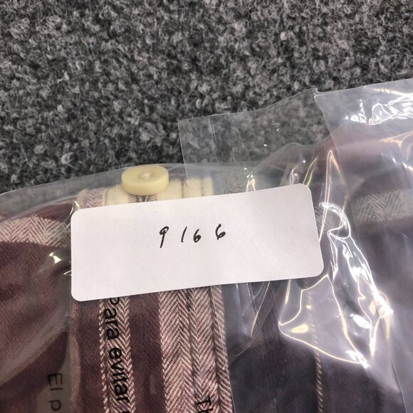 Abercrombie Fitch Shirt Mens Medium Blue Red Flannel Muscle Plaid Long Sleeve - Picture 9 of 9